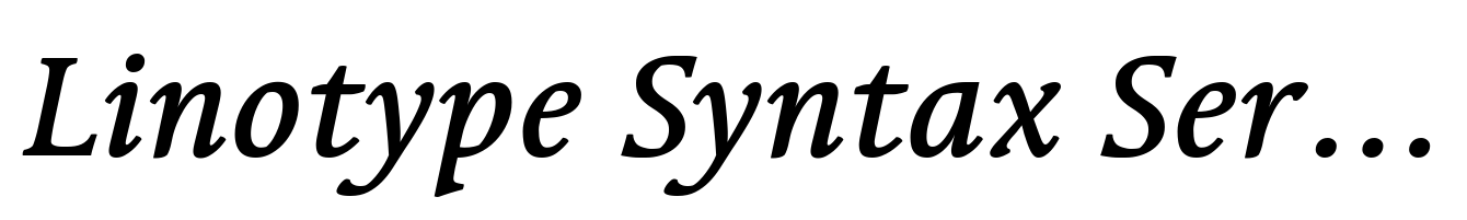 Linotype Syntax Serif Medium Italic